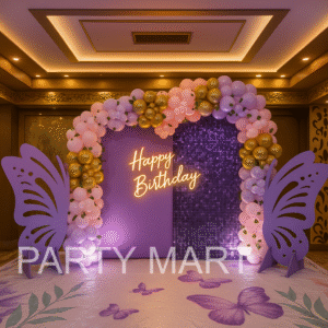 Elegant Butterfly-Themed Birthday Decoration
