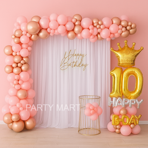 Pink & Gold 10th Birthday Decor