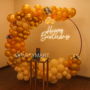 Golden Glow Birthday Setup