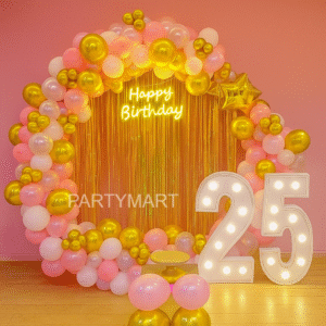 Pink & Gold Birthday Ring Setup