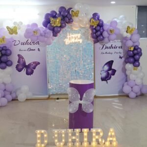 Butterfly-Themed First Birthday Decoration for Baby Girl