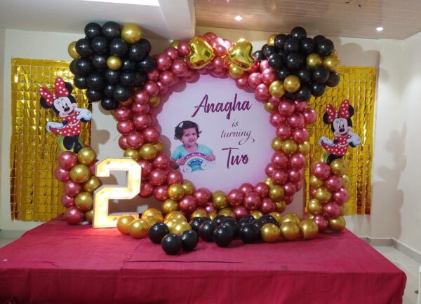 Minnie Mouse Theme Birthday Decoration 2nd Birthday